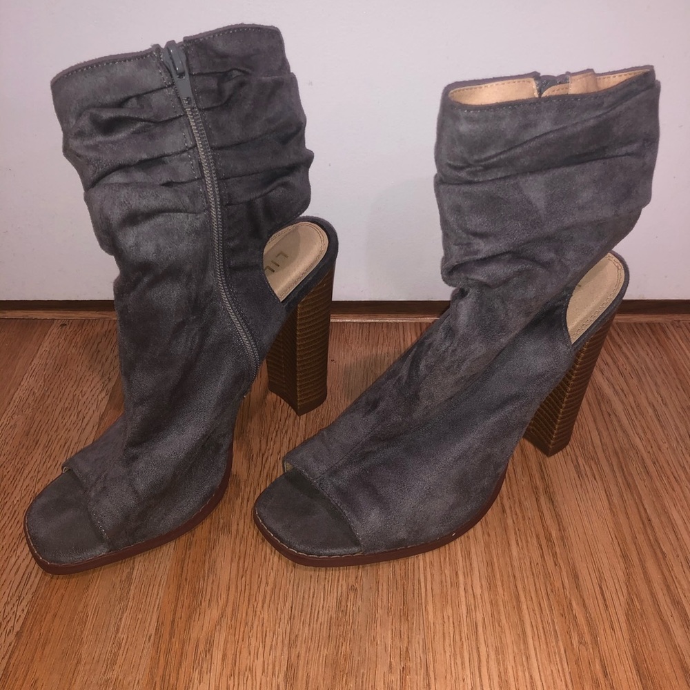Liliana: Anson-1 Slouchy Booties Block Heel